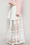 Long Crochet A-Line Boho Skirt