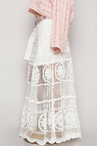 Long Crochet A-Line Boho Skirt