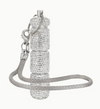 Rhinestone Triple Pill Holder Keychain with Strap