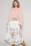Long Crochet A-Line Boho Skirt