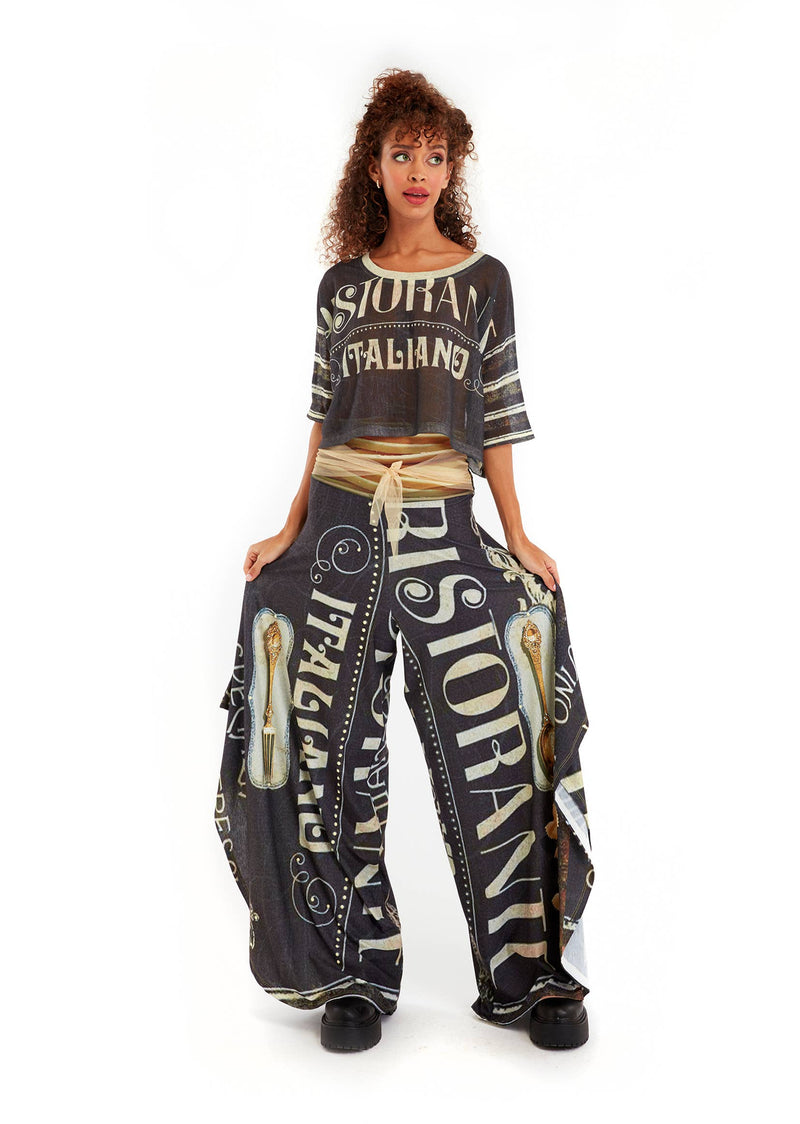 Crew Cropped Italiano T Mini - Black - Taster's Team