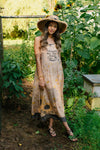Milk & Honey Bohéme Long Maxi Slip Dress w/ Bee & Sunflowers