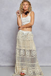 Long Crochet A-Line Boho Skirt