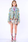 Lucinda Embroidered Denim Motorcycle Jacket