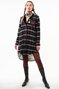 Queen Rules Shirt Dress Silk Back