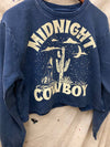 Midnight Cowboy Cropped Crew Sweatshirt