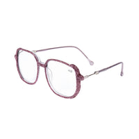 Purple Handmade Rhinestone Large Frame Round Reader