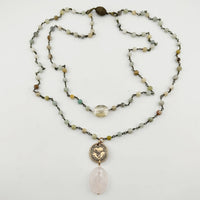 "I Follow My Heart" Hummingbird Long Rosary Chain Necklace