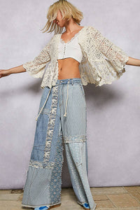 Boho Crochet Floral Lace Cardigan