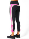 Pink Striped Tie Legging