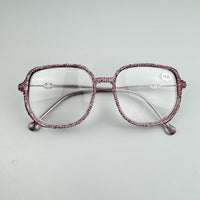 Purple Handmade Rhinestone Large Frame Round Reader