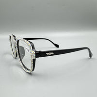 Handmade Large Frame Square AB Rhinestone Readers