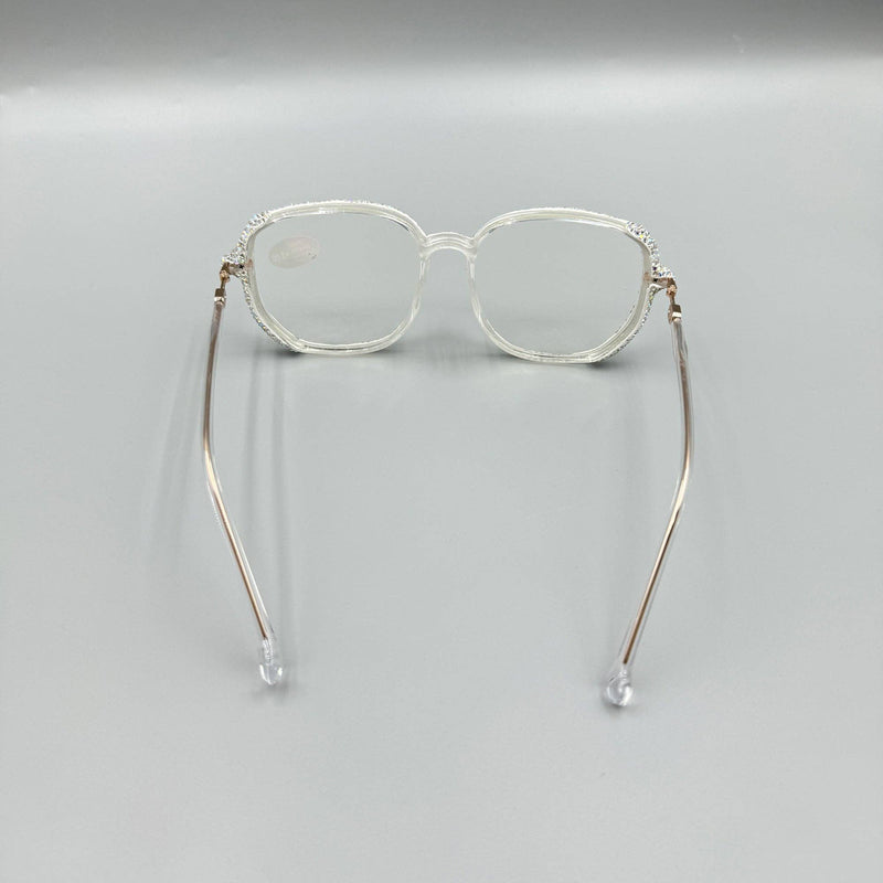 AB Rhinestone Handmade Large Frame Round Reader