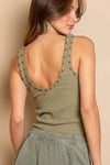 Stud Scoop Neck Tank Top