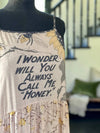 Milk & Honey Bohéme Long Maxi Slip Dress w/ Bee & Sunflowers