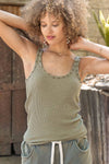 Stud Scoop Neck Tank Top