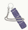 Rhinestone Triple Pill Holder Keychain with Strap