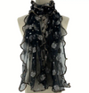 Ruffle Embroidered Scarf