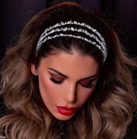 Triple Rhinestone Band Headband