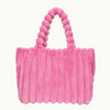 Fluffy Faux Fur Striped Tote Bag