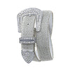 white belt rhinestone studs